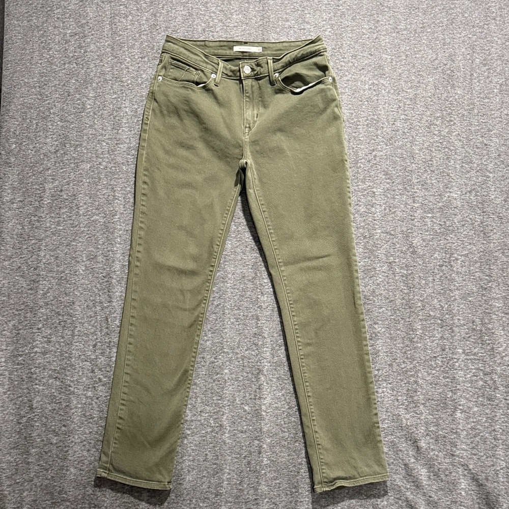 Levi's Mid Rise Skinny Jeans Size W30 x L32 Green - Picture 6 of 8